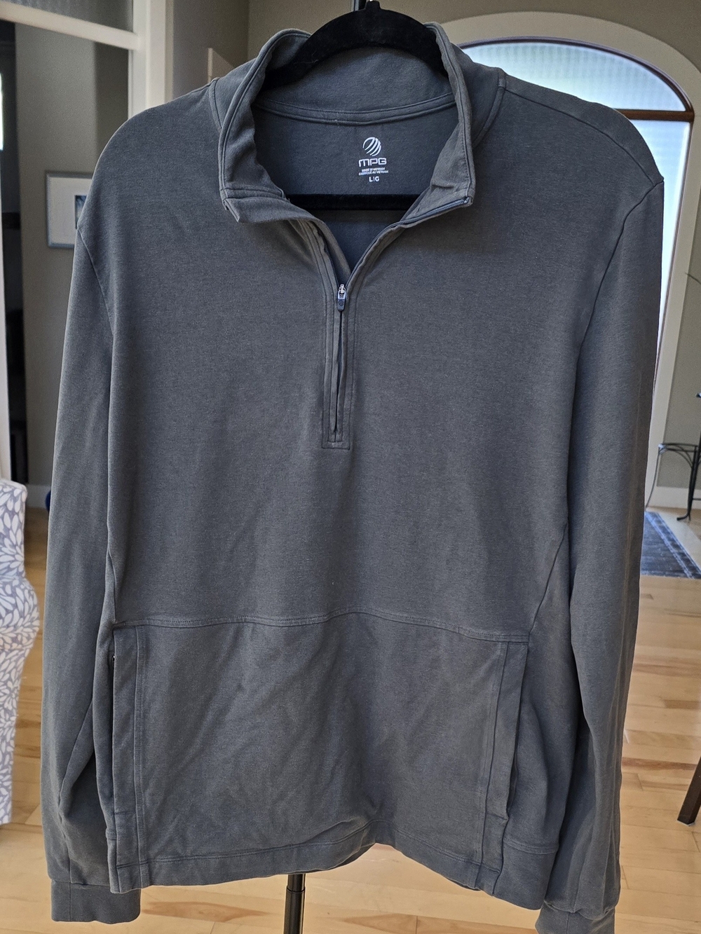 MPG Men's Charcoal Gray Quarter-Zip Pullover